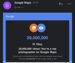 google maps 20 million views